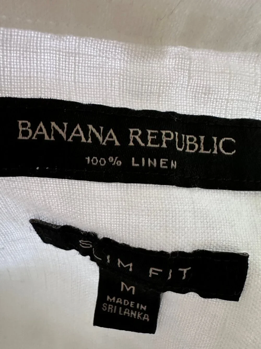 Banana Republic Men's Slim Fit 100% Linen Button Down Long Sleeve Shirt Medim